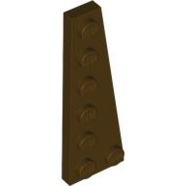 dark brown wedge plate 6 x 2 right