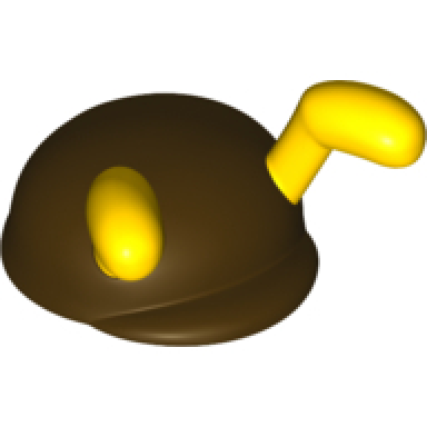 dark brown large figure headgear super mario cap with molded flexible rubber yellow antennae pattern bee mario