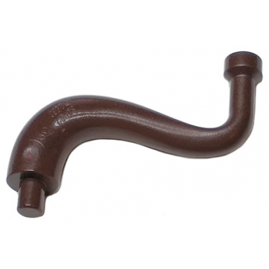 dark brown elephant tail trunk with bar end - long straight tip
