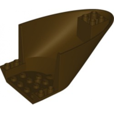 dark brown aircraft fuselage aft section curved bottom 6 x 10