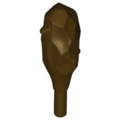 dark brown minifigure weapon club with spikes - small