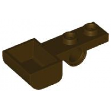 dark brown plate modified 1 x 2 with pin hole and bucket catapult