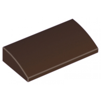dark brown slope curved 2 x 4 x 2 3 with bottom tubes