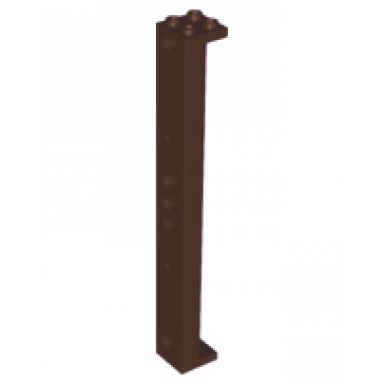 dark brown support 2 x 2 x 13 with 5 pin holes