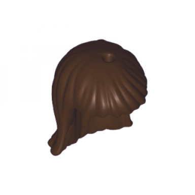 dark brown mini doll hair friends long straight hole on top hole on side