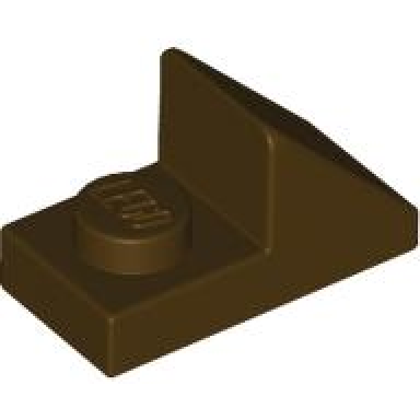 dark brown slope 45 2 x 1 with 2 3 cutout