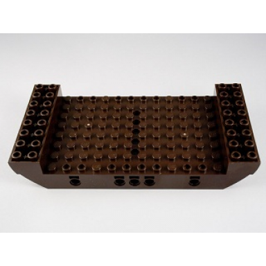dark brown boat hull large middle 8 x 16 x 2 1 3 with 5 holes