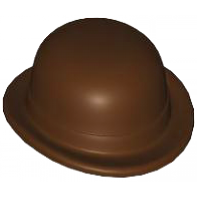 dark brown minifigure headgear hat bowler