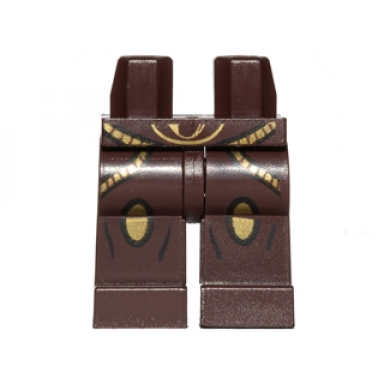 dark brown hips and legs with gold trim and gold oval knee pads pattern captain tarpals