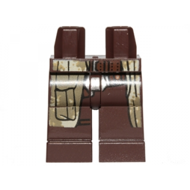 dark brown hips and legs with sw camouflage coattails pattern han solo endor