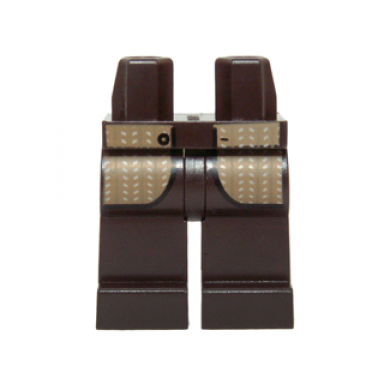 dark brown hips and legs with dark tan tweed jacket tails and button pattern