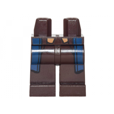 dark brown hips and legs with dark blue coattails and dark tan vest tails pattern