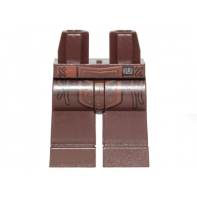 dark brown hips and legs with sw aayla secura panel and leather laces pattern