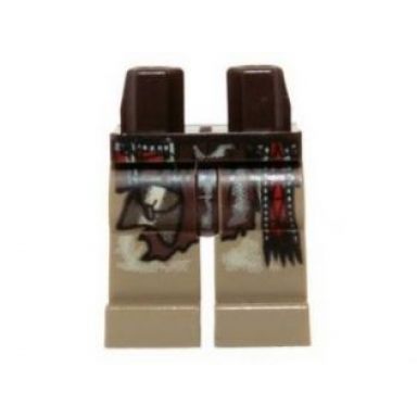 dark brown hips and dark tan legs with pouch and sash and dirt on knees pattern