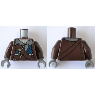 dark brown torso potc stitched jacket over dark bluish gray shirt pattern dark brown arms dark bluish gray hands