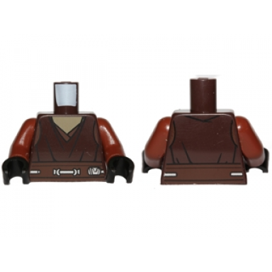 dark brown torso sw jedi robe dark tan undershirt pattern plo koon reddish brown arms black hands