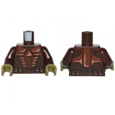 dark brown torso sw armor neimoidian warrior pattern dark brown arms olive green hands