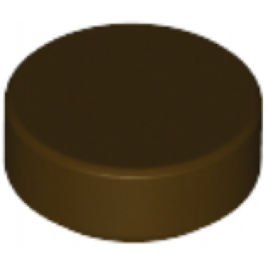 dark brown tile round 1 x 1