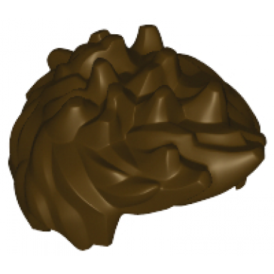 dark brown minifigure hair spiked
