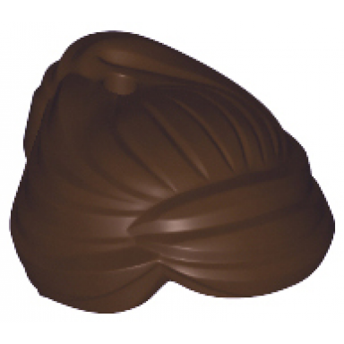 dark brown minifigure hair female swept back into bun hole on top