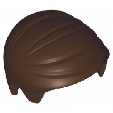 dark brown minifigure hair short combed sideways part left