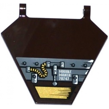 dark brown flag 5 x 6 hexagonal with wooden boards hinge and noodle maker 70747 pattern model right side sticker - set 70747