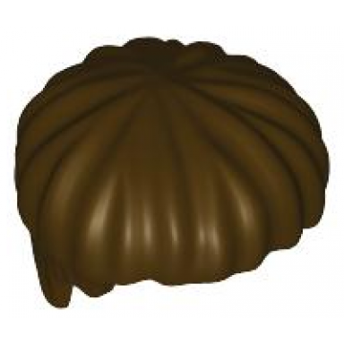 dark brown minifigure hair short bowl cut