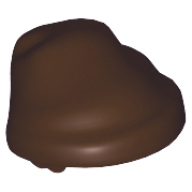 dark brown minifigure headgear hat cloth wrap bandana with single tail in back