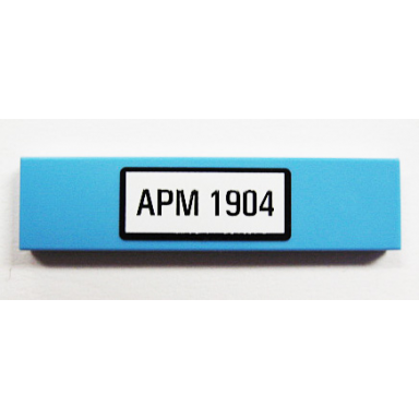 maersk blue tile 1 x 4 with apm 1904 pattern sticker - set 10219