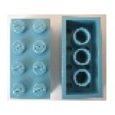 maersk blue brick 2 x 4 without cross supports