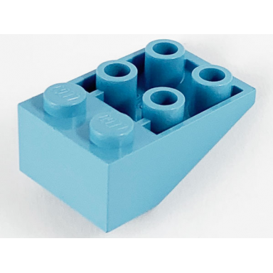 maersk blue slope inverted 33 3 x 2 with flat bottom pin without connections between studs
