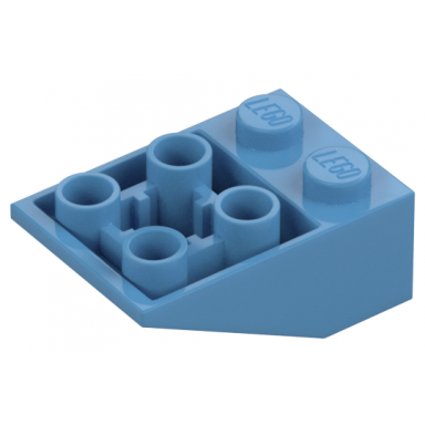 maersk blue slope inverted 33 3 x 2 with flat bottom pin and connections between studs