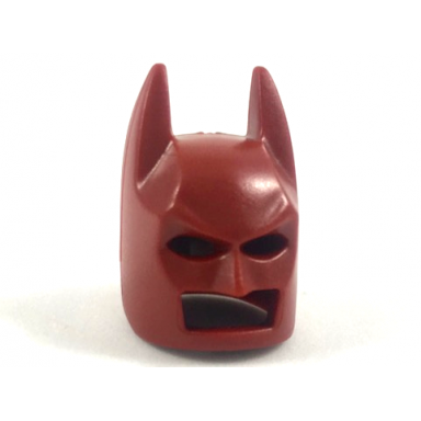 dark red minifigure headgear mask batman cowl angular ears pronounced brow