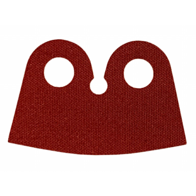 dark red minifigure cape cloth high rounded narrow collar straight sides - traditional starched fabric