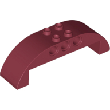 dark red slope curved 8 x 2 x 2 double