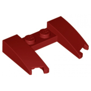dark red wedge 3 x 4 x 2 3 curved with cutout