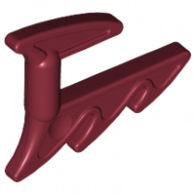 dark red minifigure weapon blade with bar handle and spikes