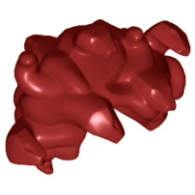 dark red minifigure hair entwined snakes short