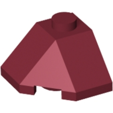 dark red wedge 2 x 2 slope 45 corner