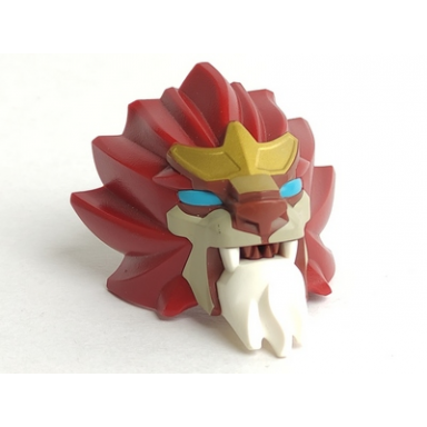 large figure head modified chima lion with blue eyes pattern