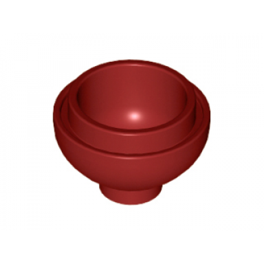 dark red brick round 2 x 2 dome bottom