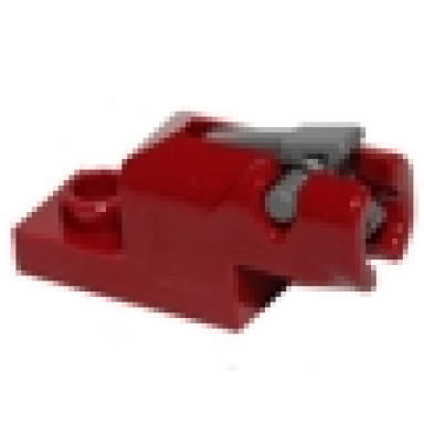 dark red projectile launcher 1 x 2 mini blaster shooter with dark bluish gray trigger 15403 15392