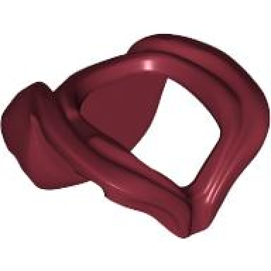 dark red minifigure hood folded down