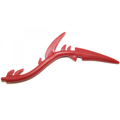 dark red dragon tail long curved with spikes and barbs