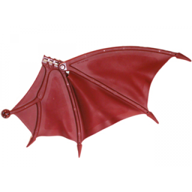 dark red dragon wing 26 x 16 folding left with spikes and ball joint connector