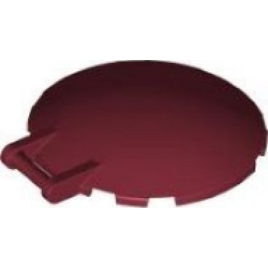 dark red dish 6 x 6 inverted with bar handle