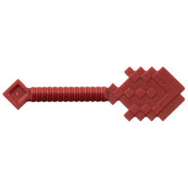 dark red minifigure utensil shovel pixelated minecraft
