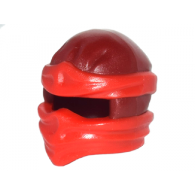 dark red minifigure headgear ninjago wrap type 2 with molded red wraps and knot pattern