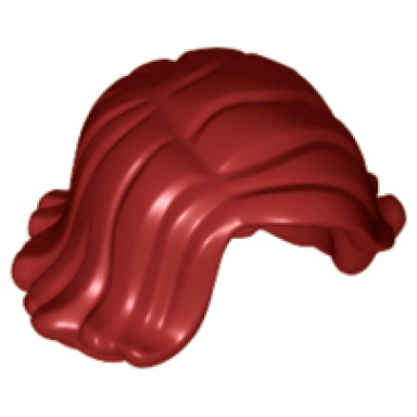 dark red minifigure hair female short swept sideways