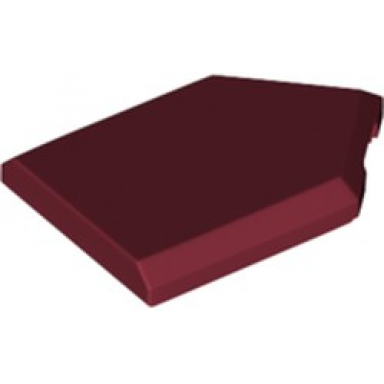 dark red tile modified 2 x 3 pentagonal